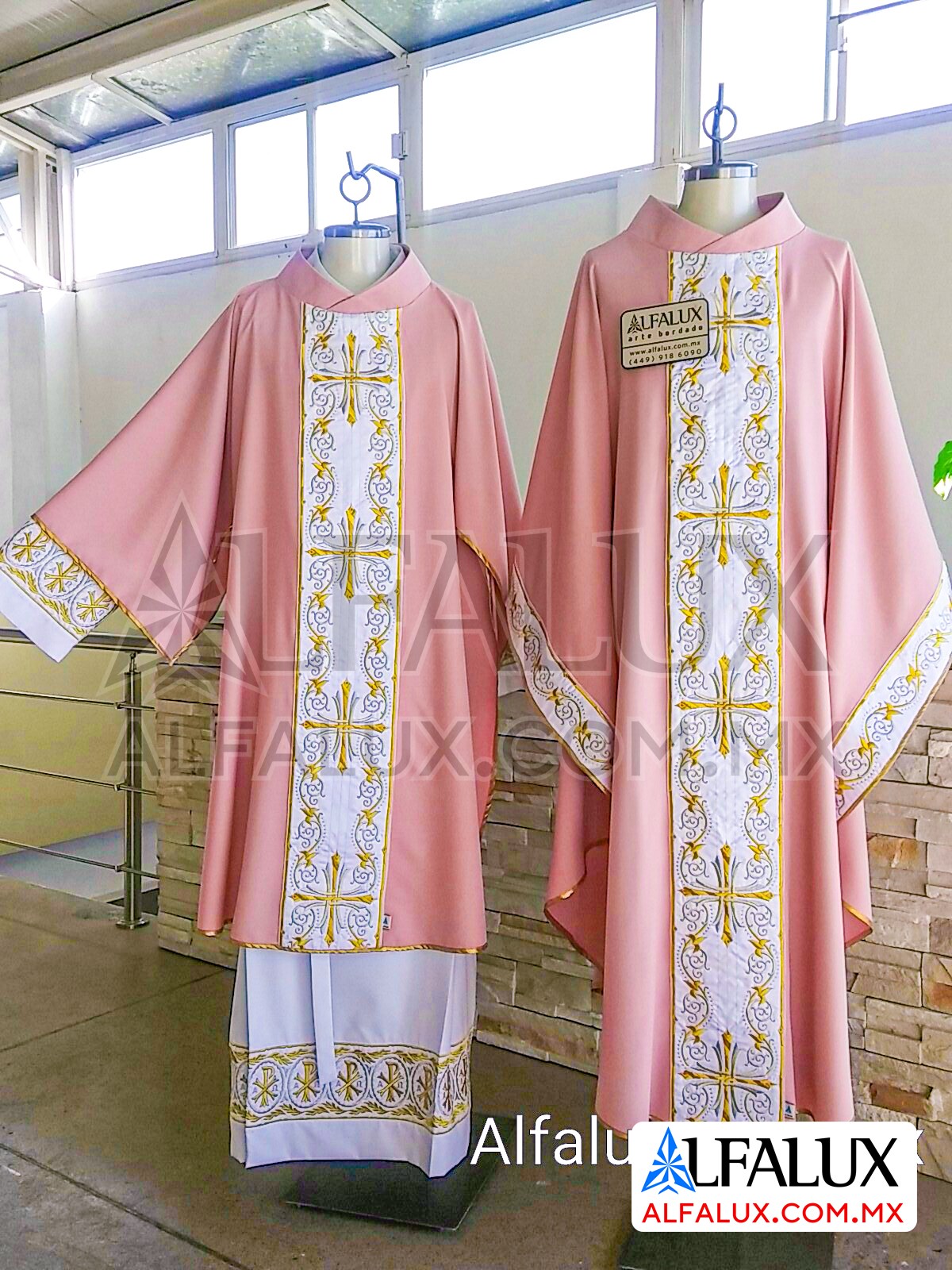 15 CARDENAL Casulla Dalmatica Mangas Lateral PALO DE ROSA 003